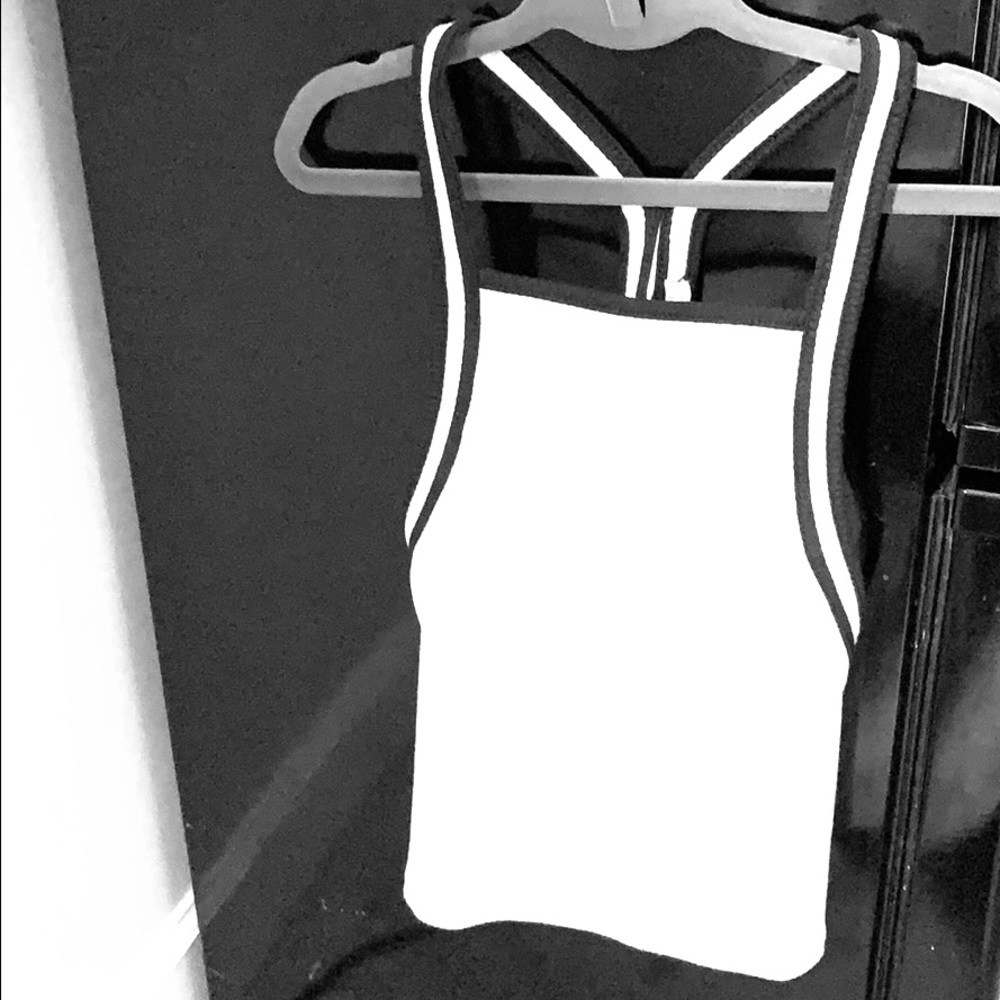 White crop tank top